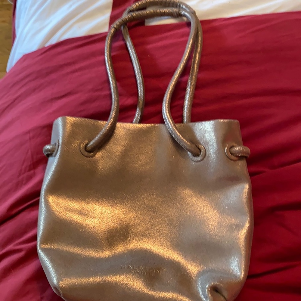 Bronze metallic Haley on tote